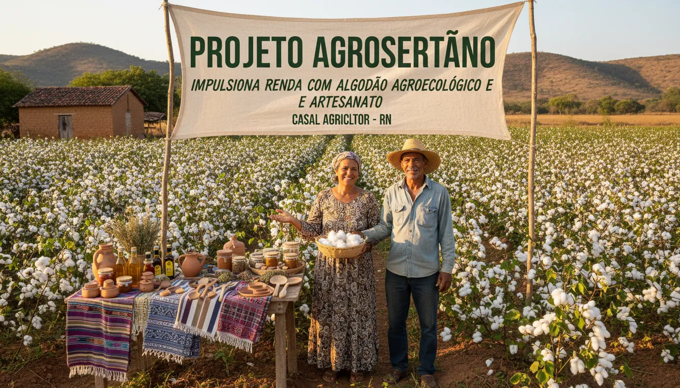 Casal de Agricultores Aumenta Renda com Algodão Sustentável no RN