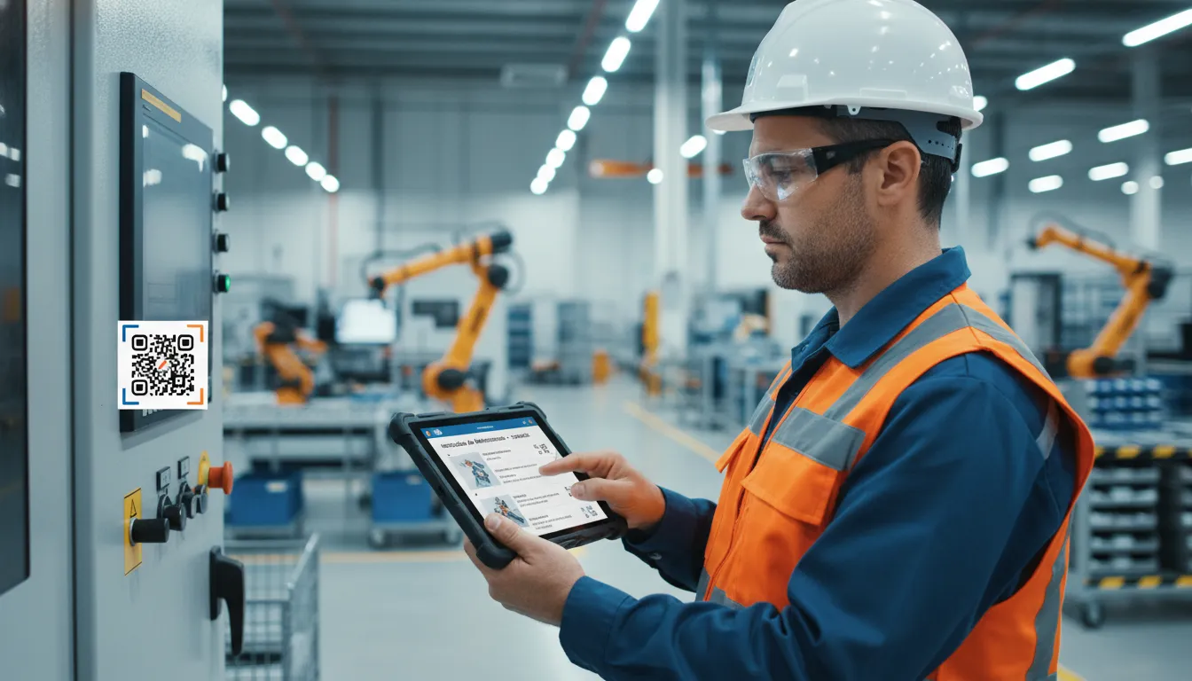 Adesivo QR Code na Indústria: Automação e Acesso Rápido a Manuais