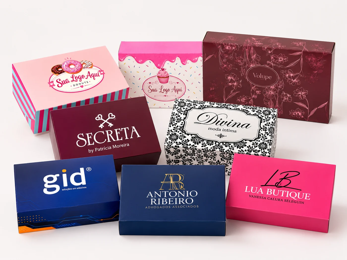 Caixa de papelão personalizada impressa pela GID