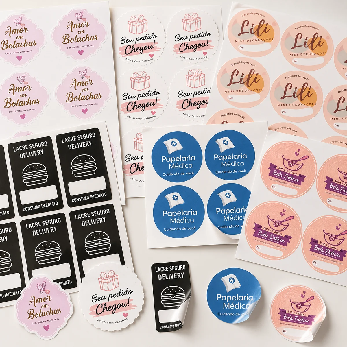 Adesivo em papel couché personalizado produzido pela GID