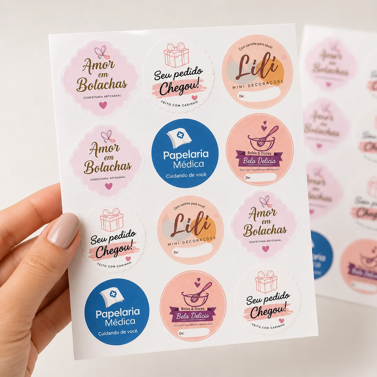 Adesivo em papel couché personalizado produzido pela GID