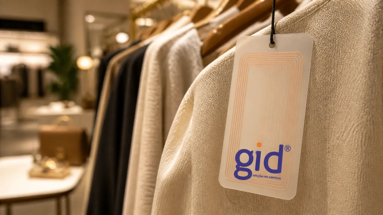 Etiqueta RFID para roupas e varejo: antifurto e inventário inteligente