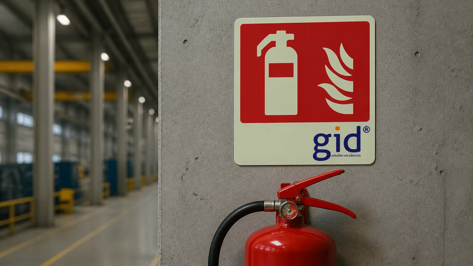 Placa de extintor e sinalização de emergência: normas e materiais